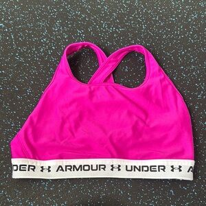Under Armour Pink Sports Bra with Racerback Design